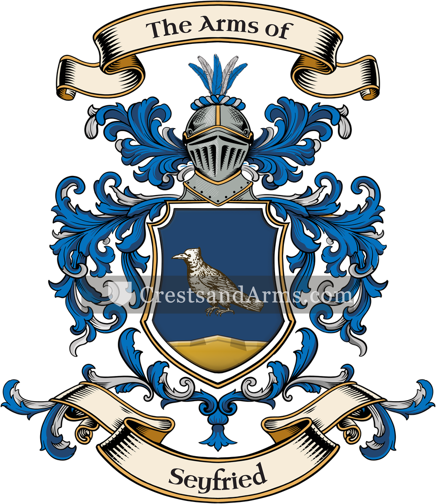 The Seyfried coat of arms, drawn from the recorded blazon