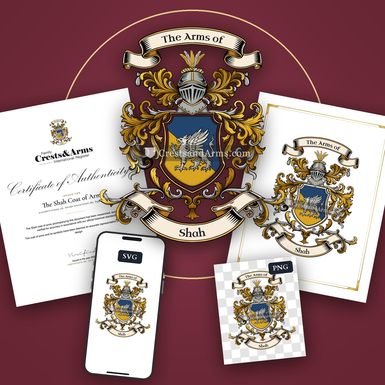 The Shah arms on the coat of arms — digital pack