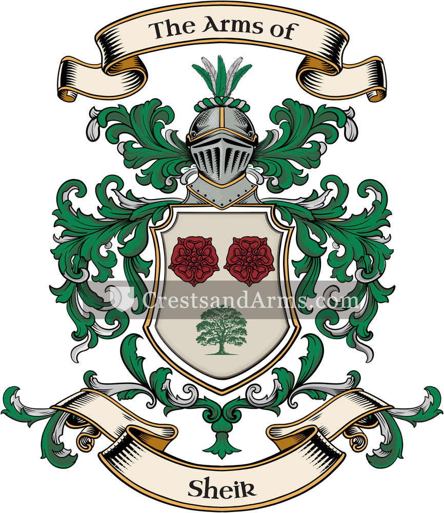 The Sheik coat of arms, drawn from the recorded blazon