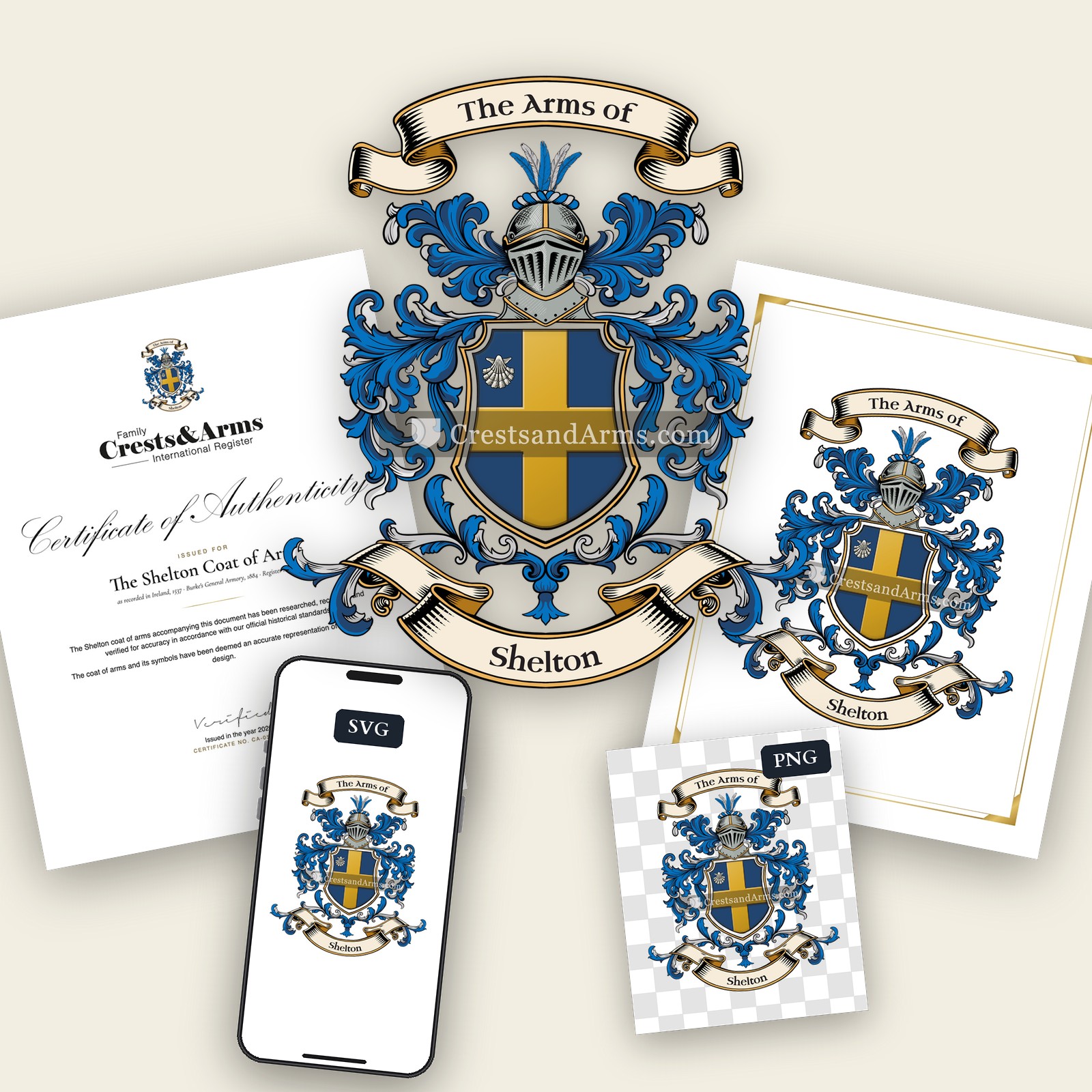 The Shelton coat of arms