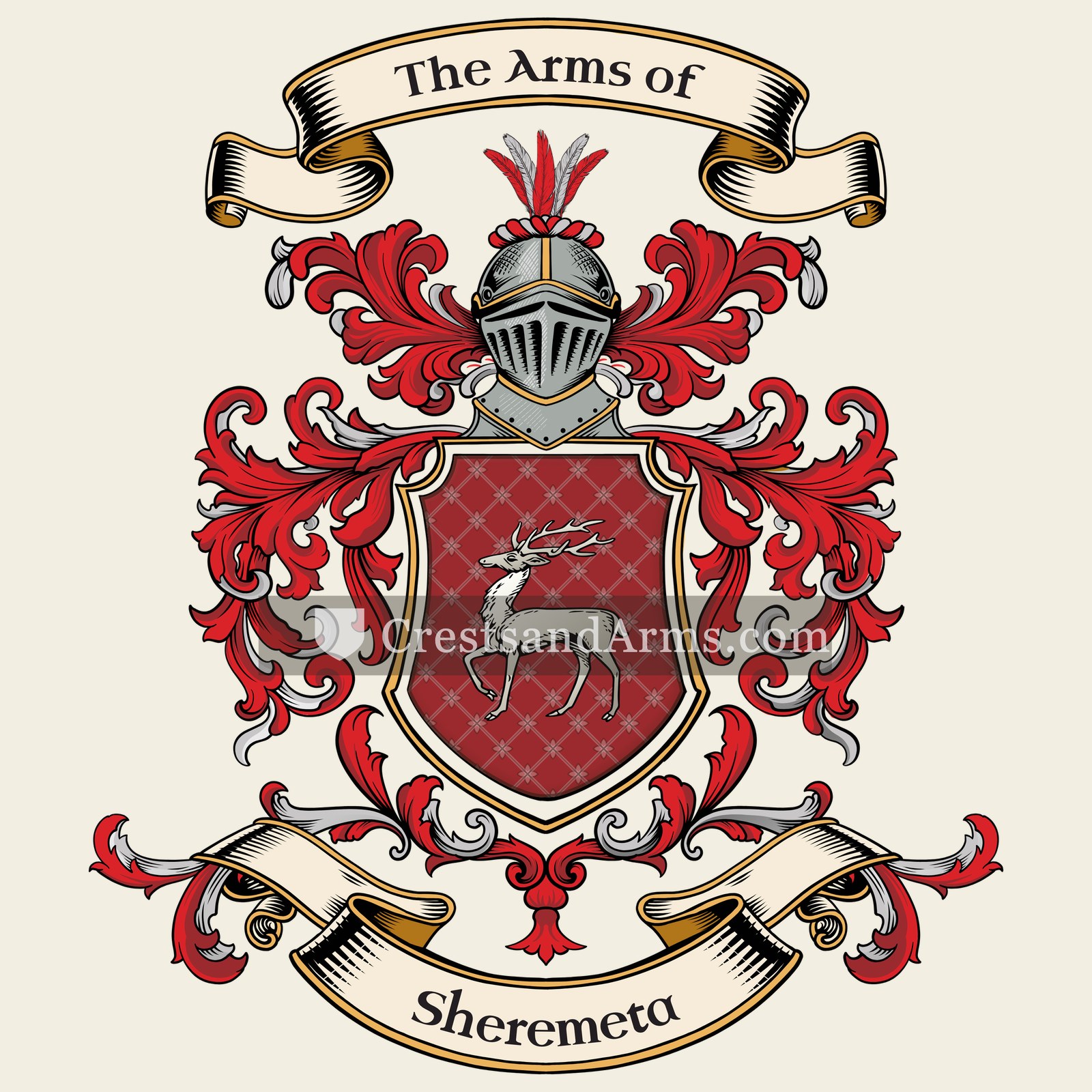 The Sheremeta coat of arms, drawn from the recorded blazon