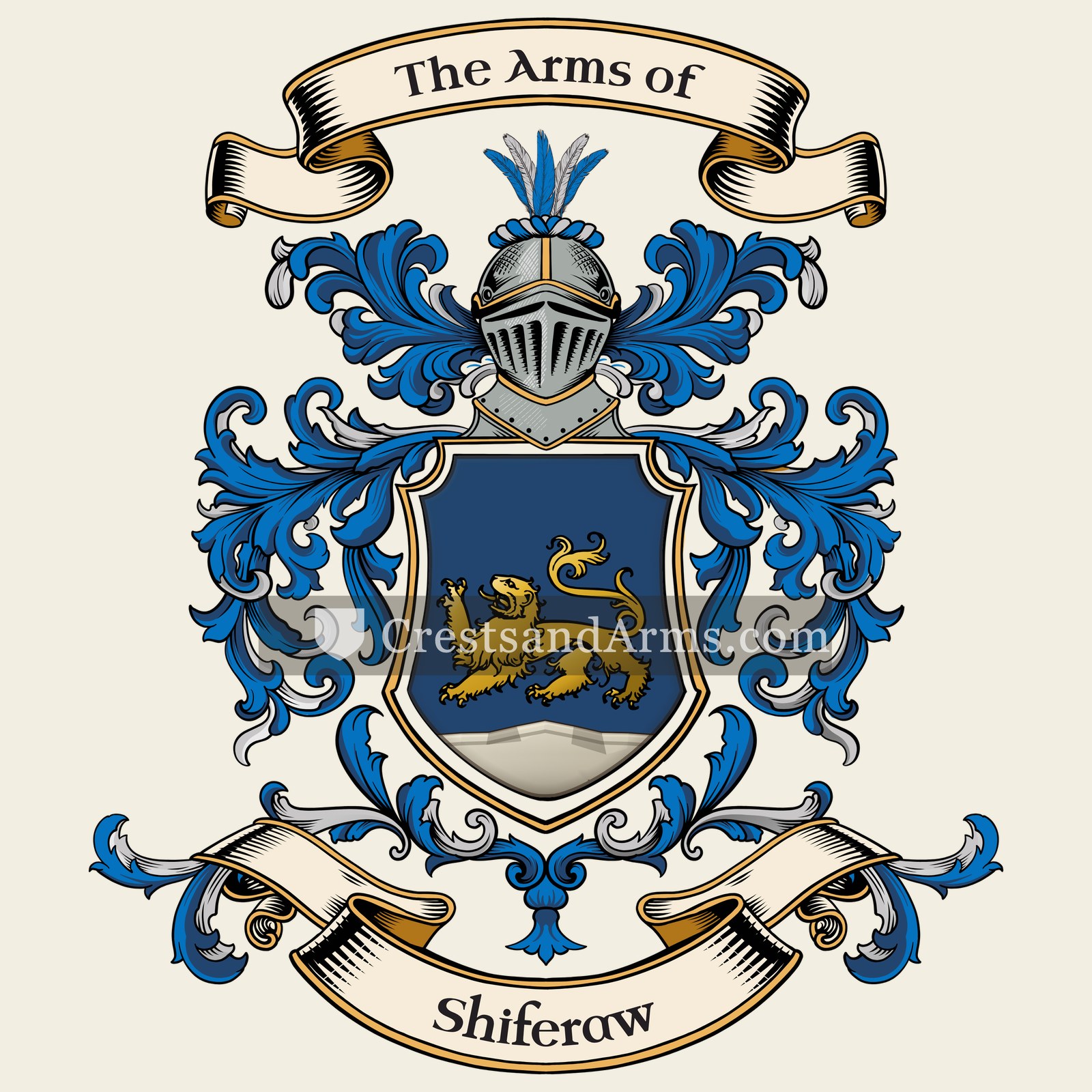 The Shiferaw coat of arms, drawn from the recorded blazon