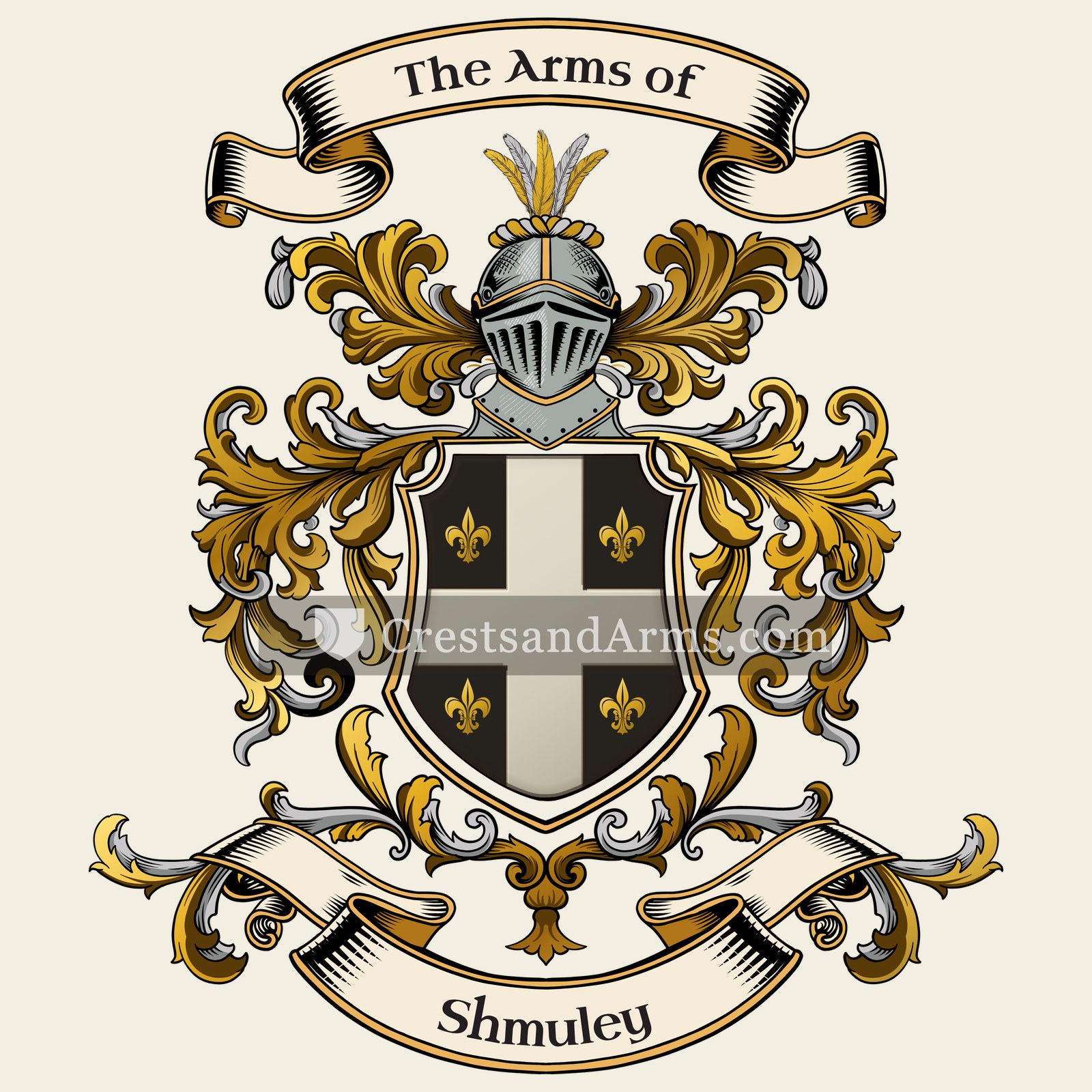 The Shmuley coat of arms, drawn from the recorded blazon