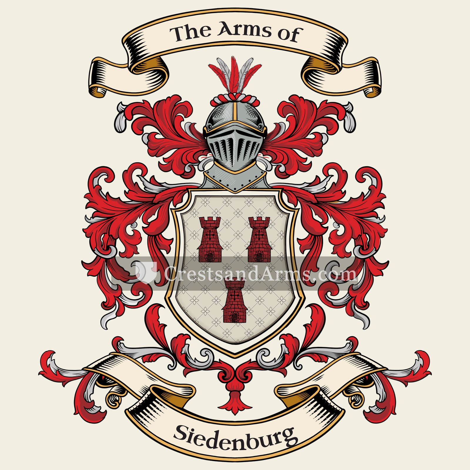 The Siedenburg coat of arms, drawn from the recorded blazon