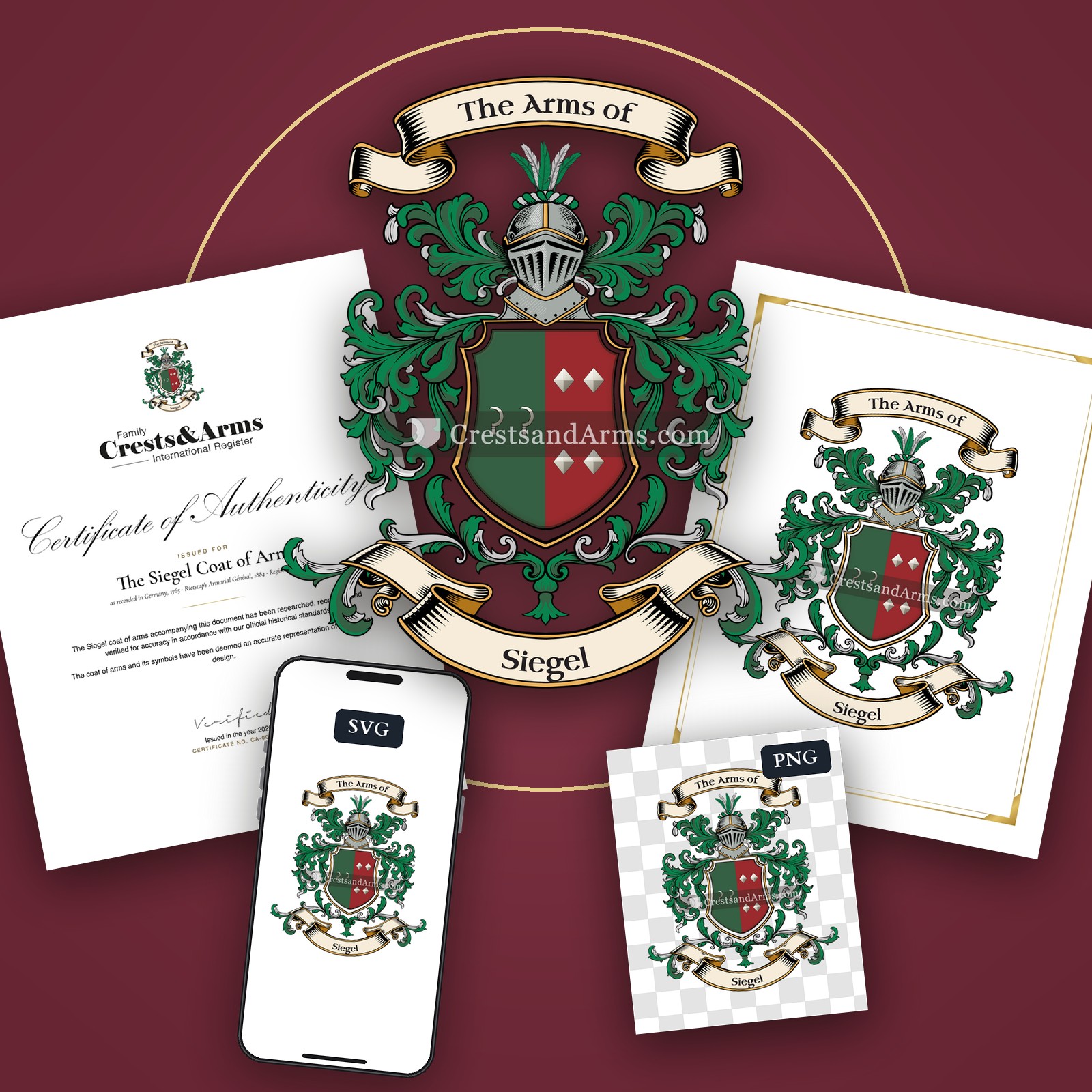 The Siegel arms on the coat of arms — digital pack