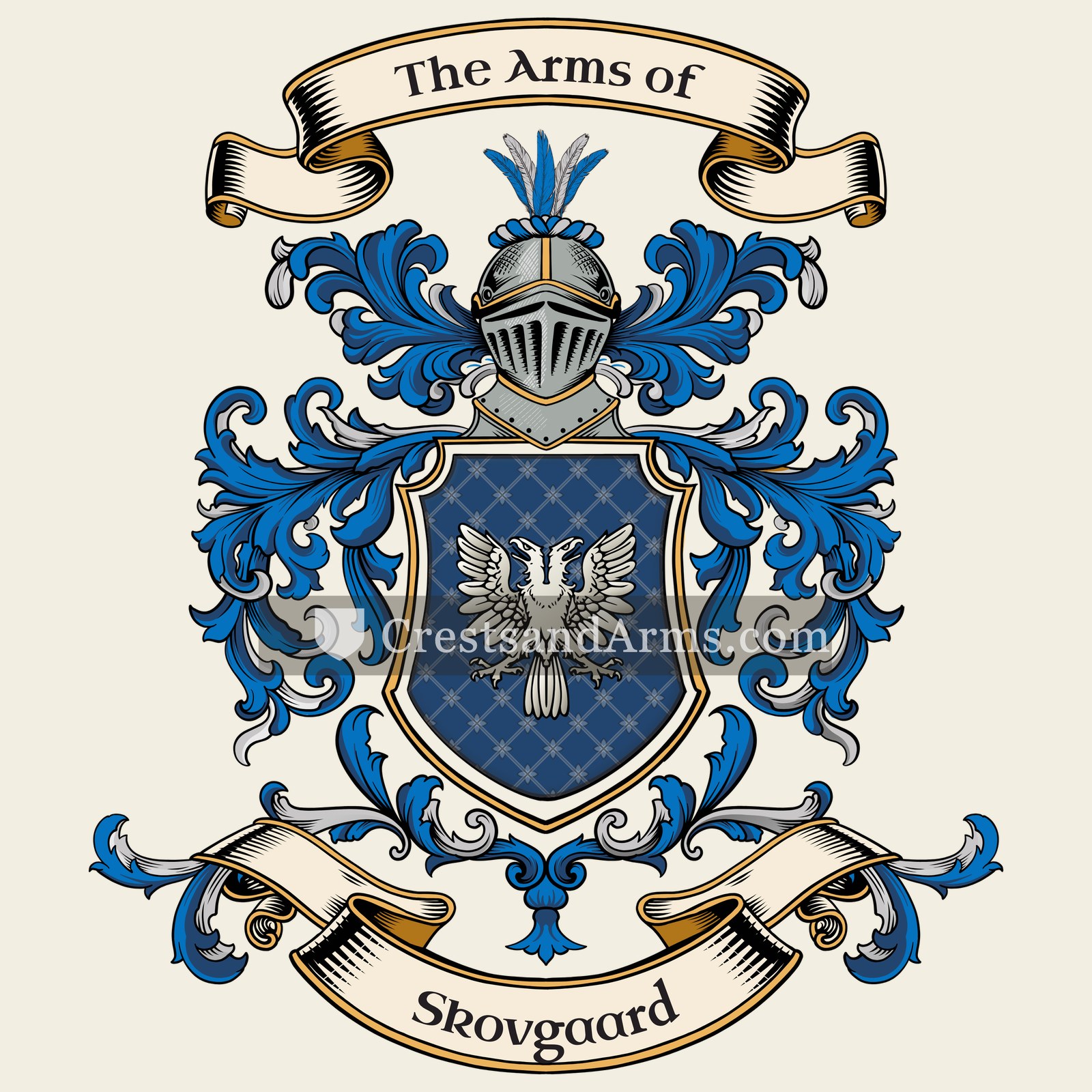 The Skovgaard coat of arms, drawn from the recorded blazon