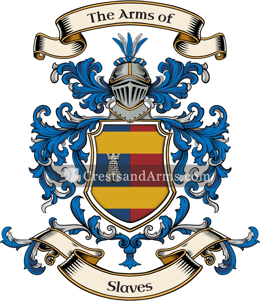 The Slaves coat of arms, drawn from the recorded blazon