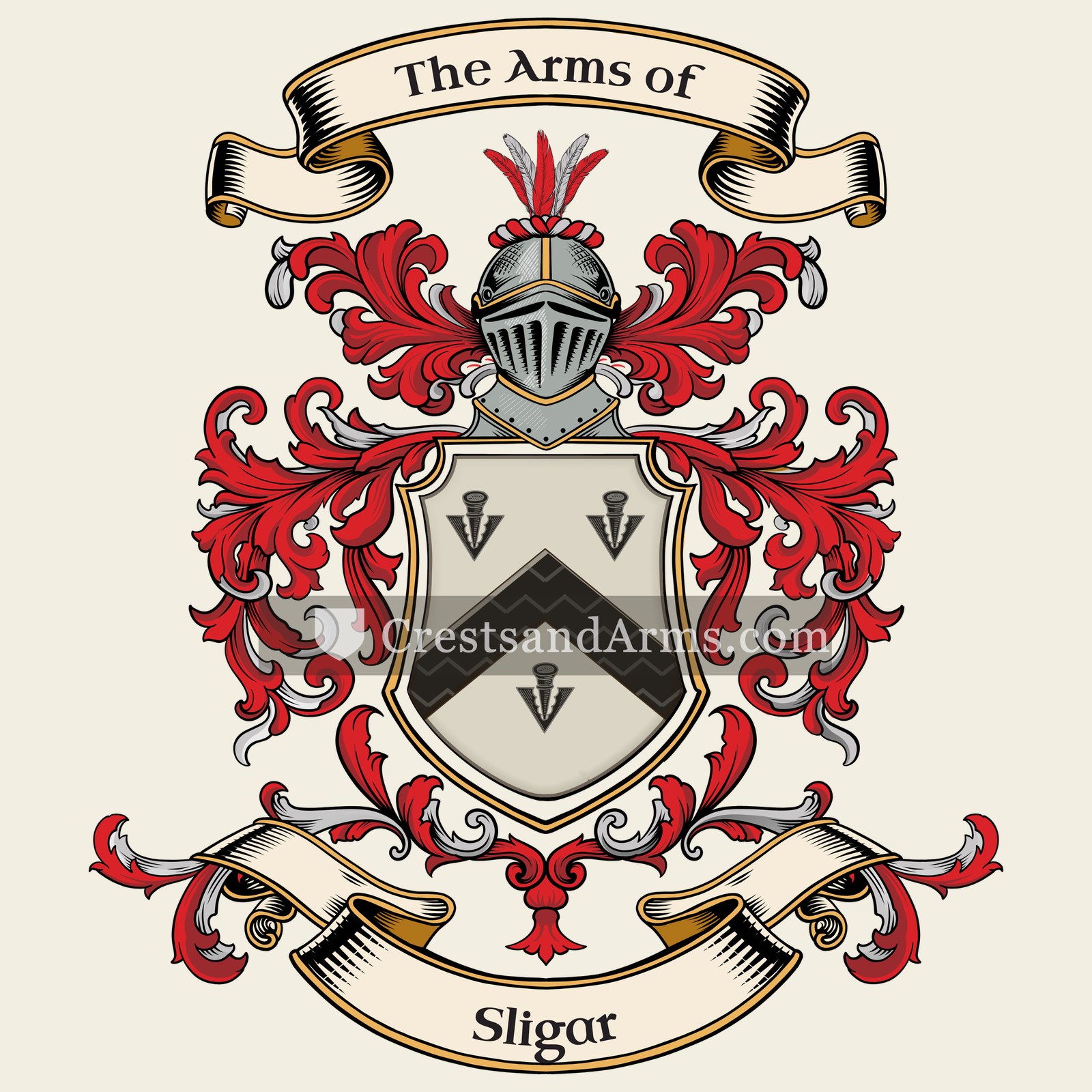 The Sligar coat of arms