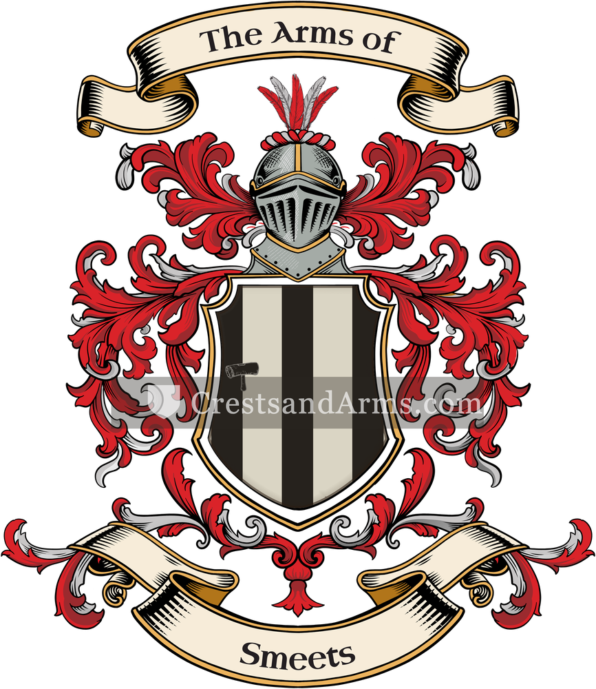 The Smeets coat of arms, drawn from the recorded blazon