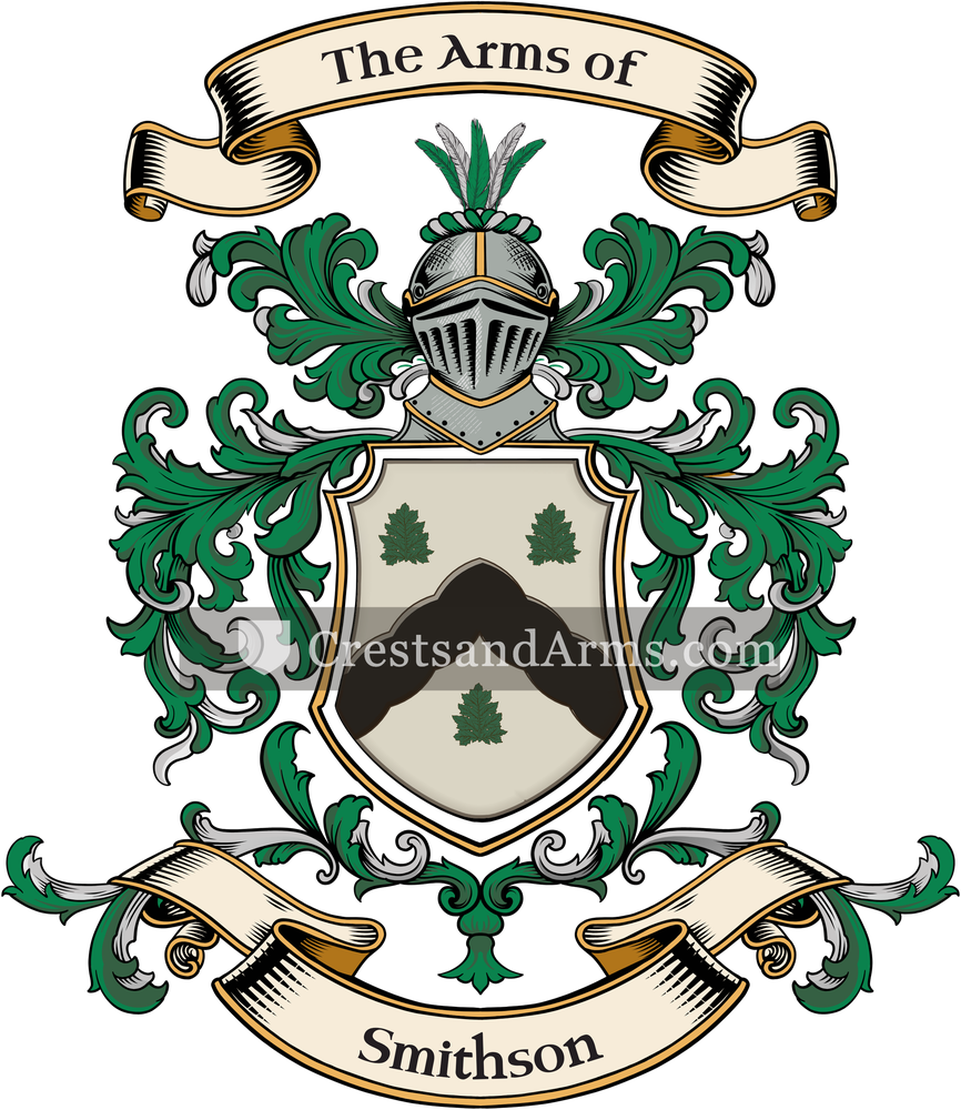 The Smithson coat of arms, drawn from the recorded blazon