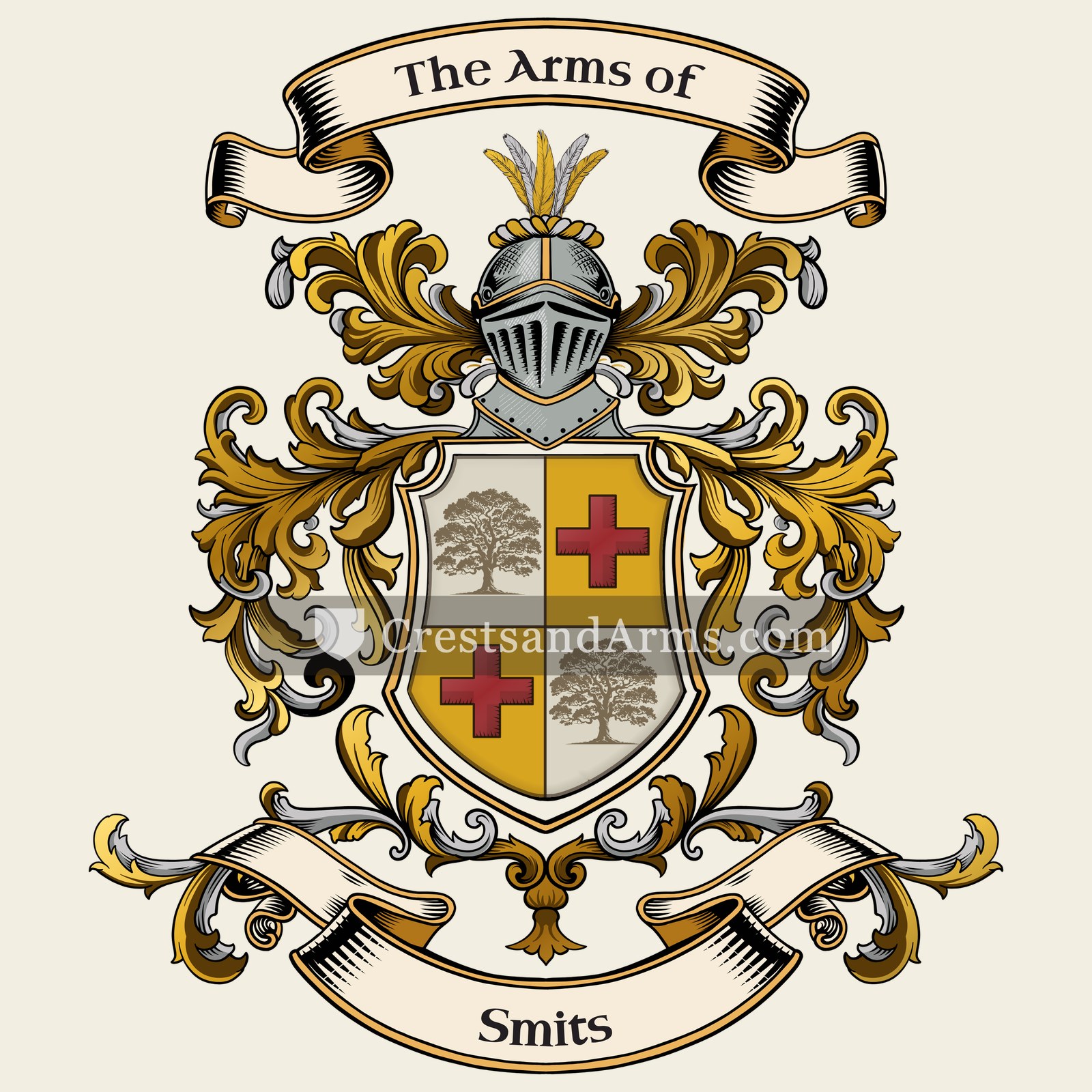 The Smits coat of arms, drawn from the recorded blazon