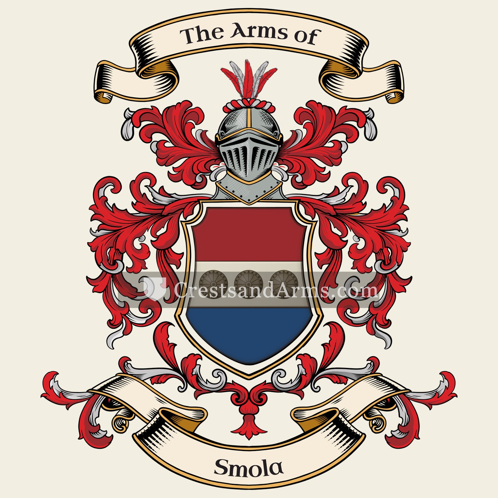 The Smola coat of arms, drawn from the recorded blazon