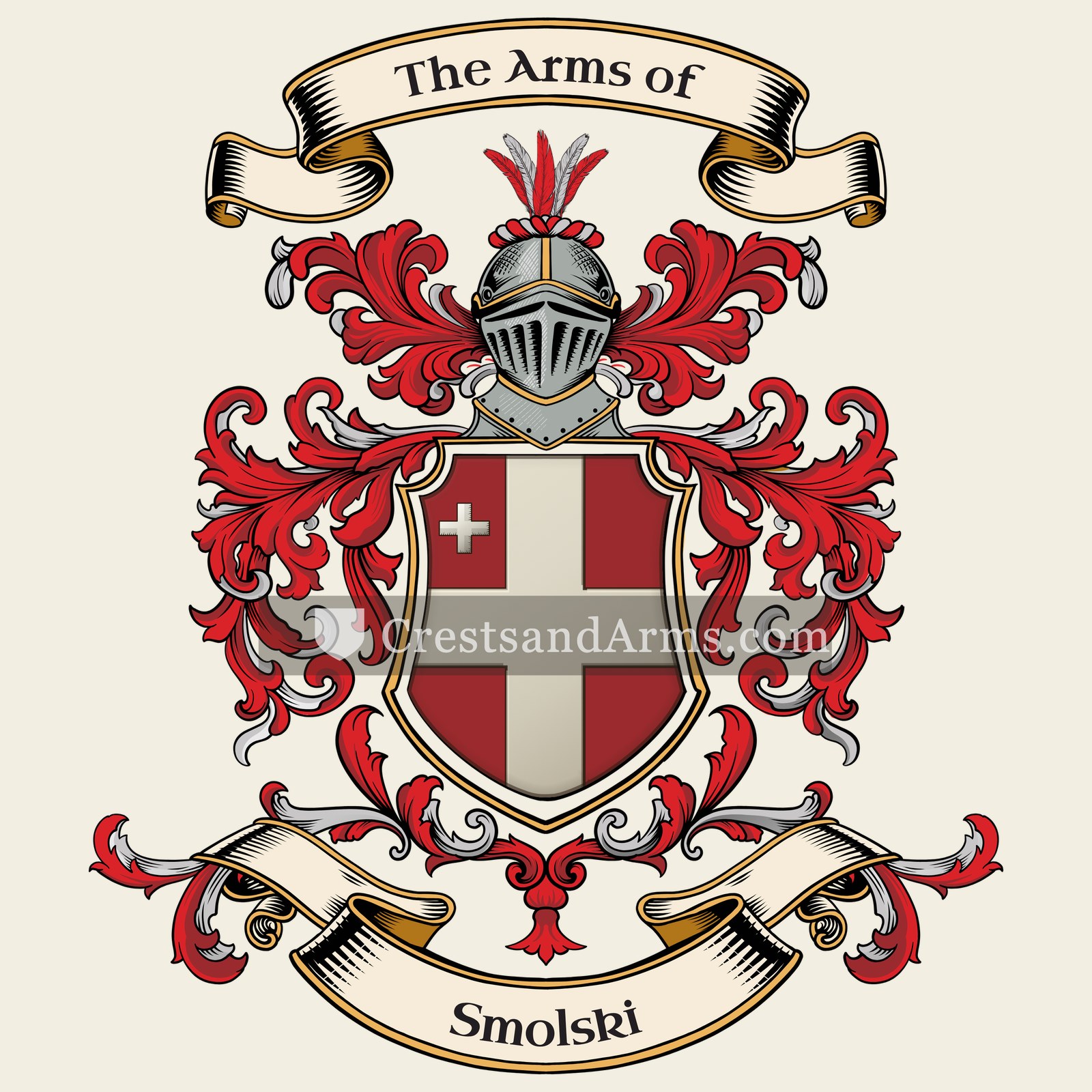 The Smolski coat of arms, drawn from the recorded blazon