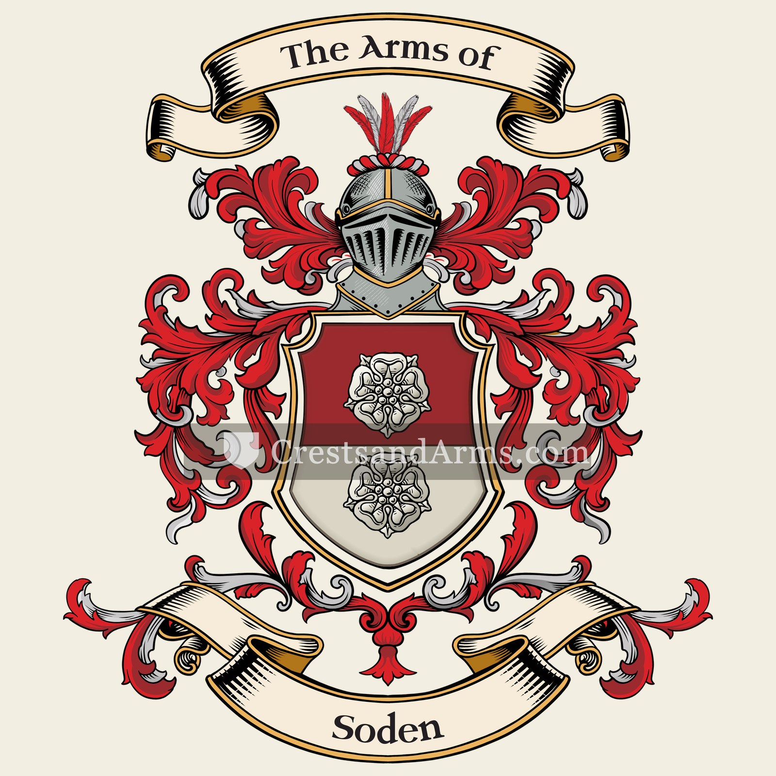 The Soden coat of arms, drawn from the recorded blazon
