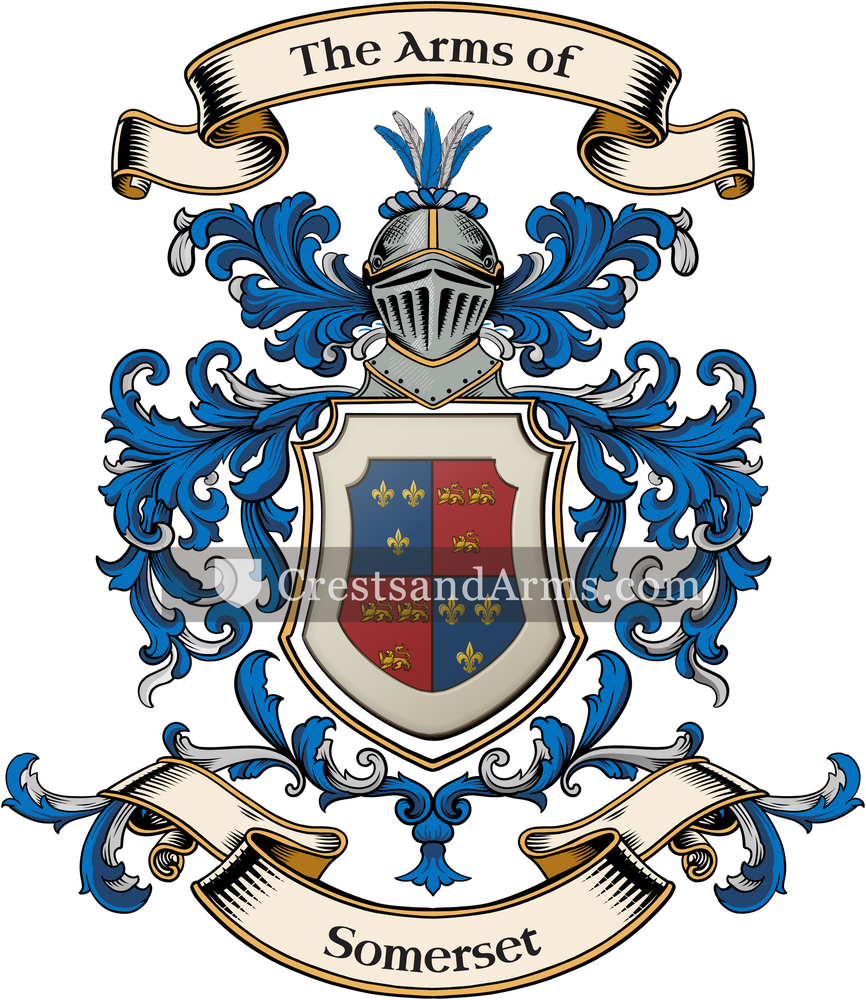 The Somerset coat of arms, drawn from the recorded blazon