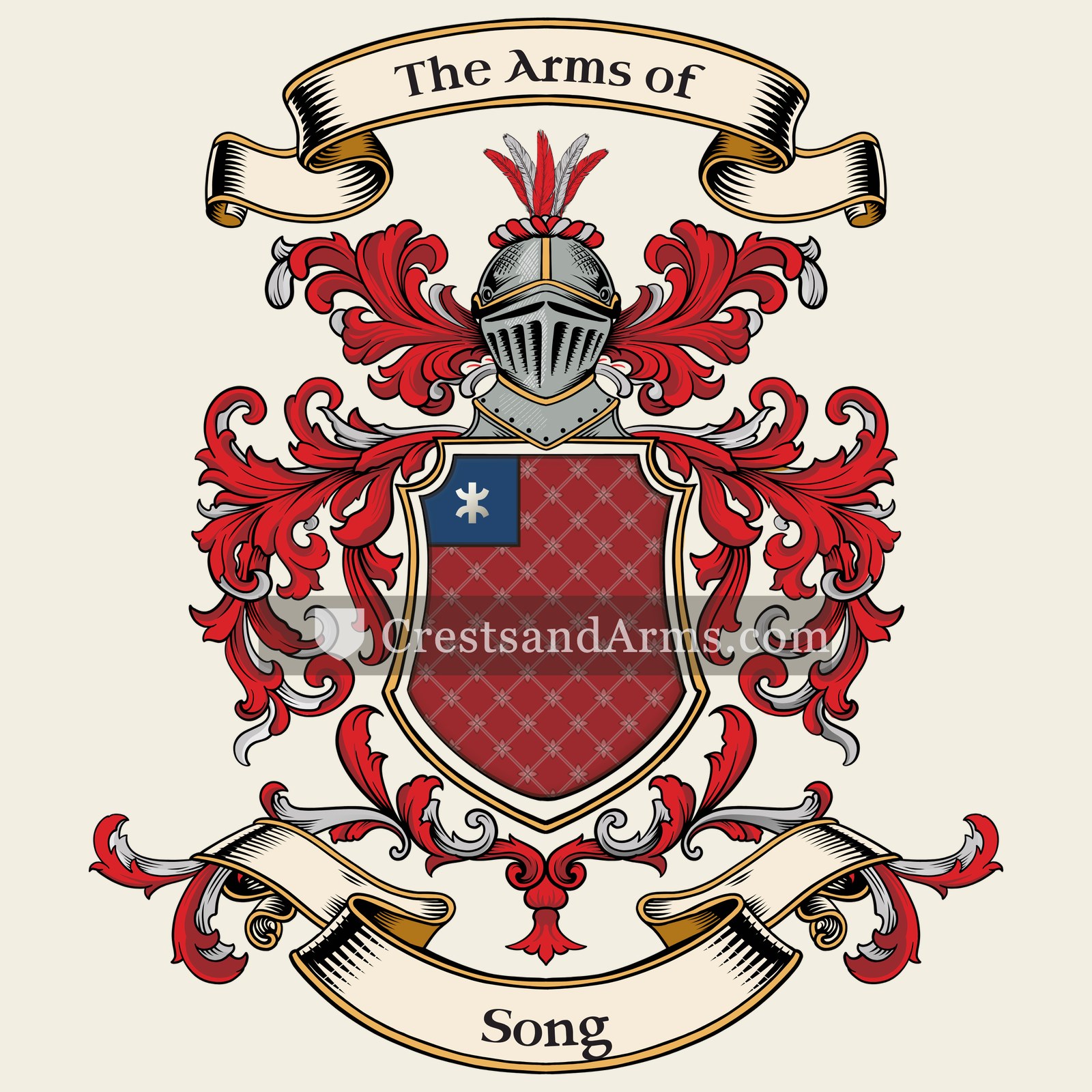 The Song coat of arms, drawn from the recorded blazon