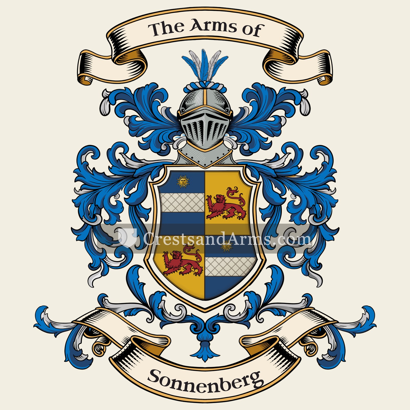 The Sonnenberg coat of arms, drawn from the recorded blazon