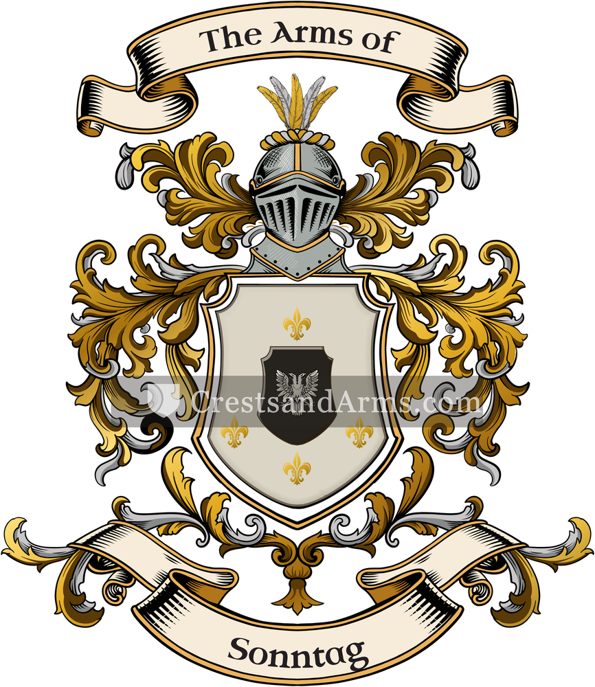 The Sonntag coat of arms, drawn from the recorded blazon