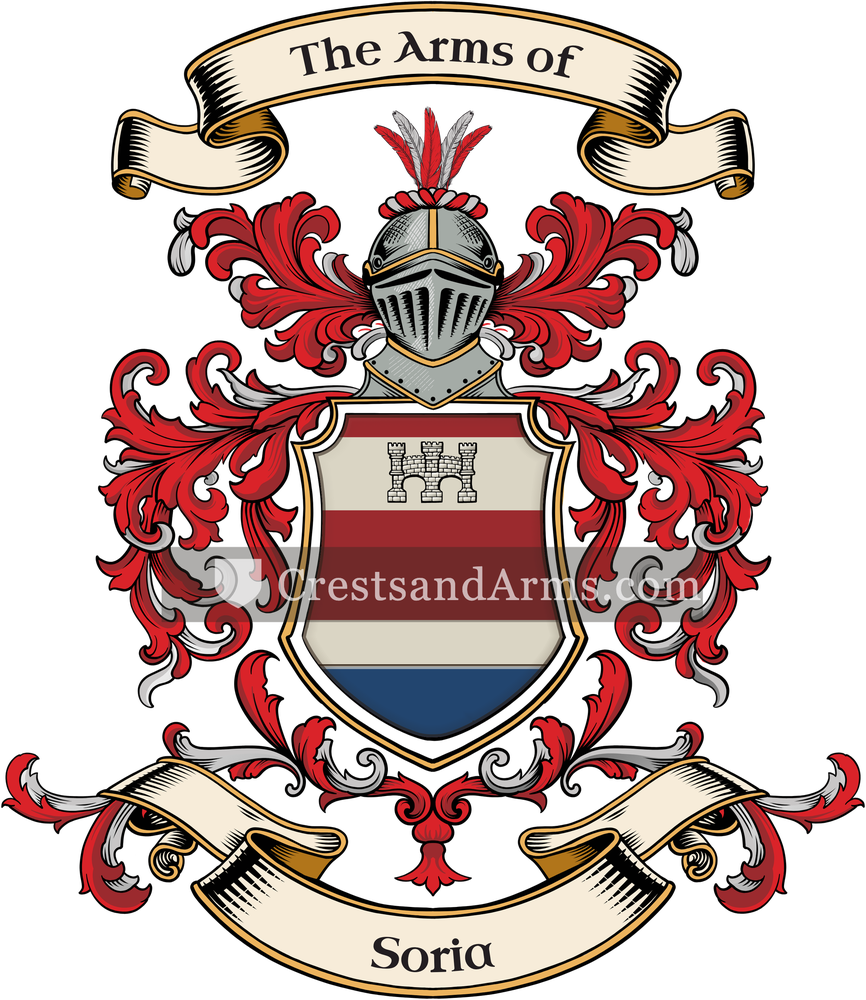 The Soria coat of arms, drawn from the recorded blazon
