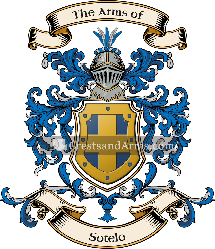 The Sotelo coat of arms, drawn from the recorded blazon