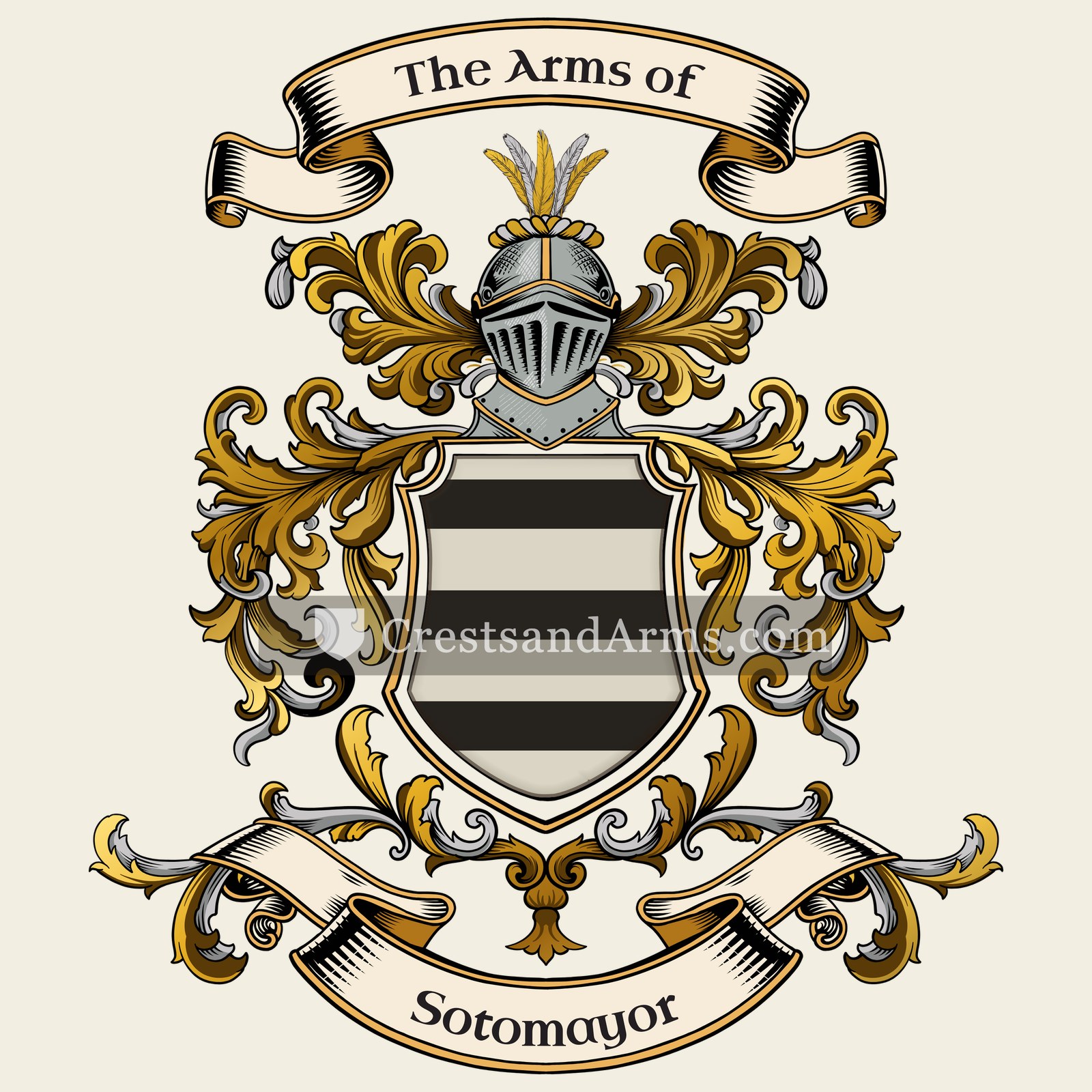 The Sotomayor coat of arms, drawn from the recorded blazon
