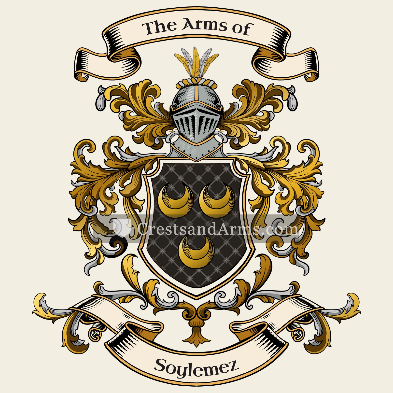 The Soylemez coat of arms, drawn from the recorded blazon