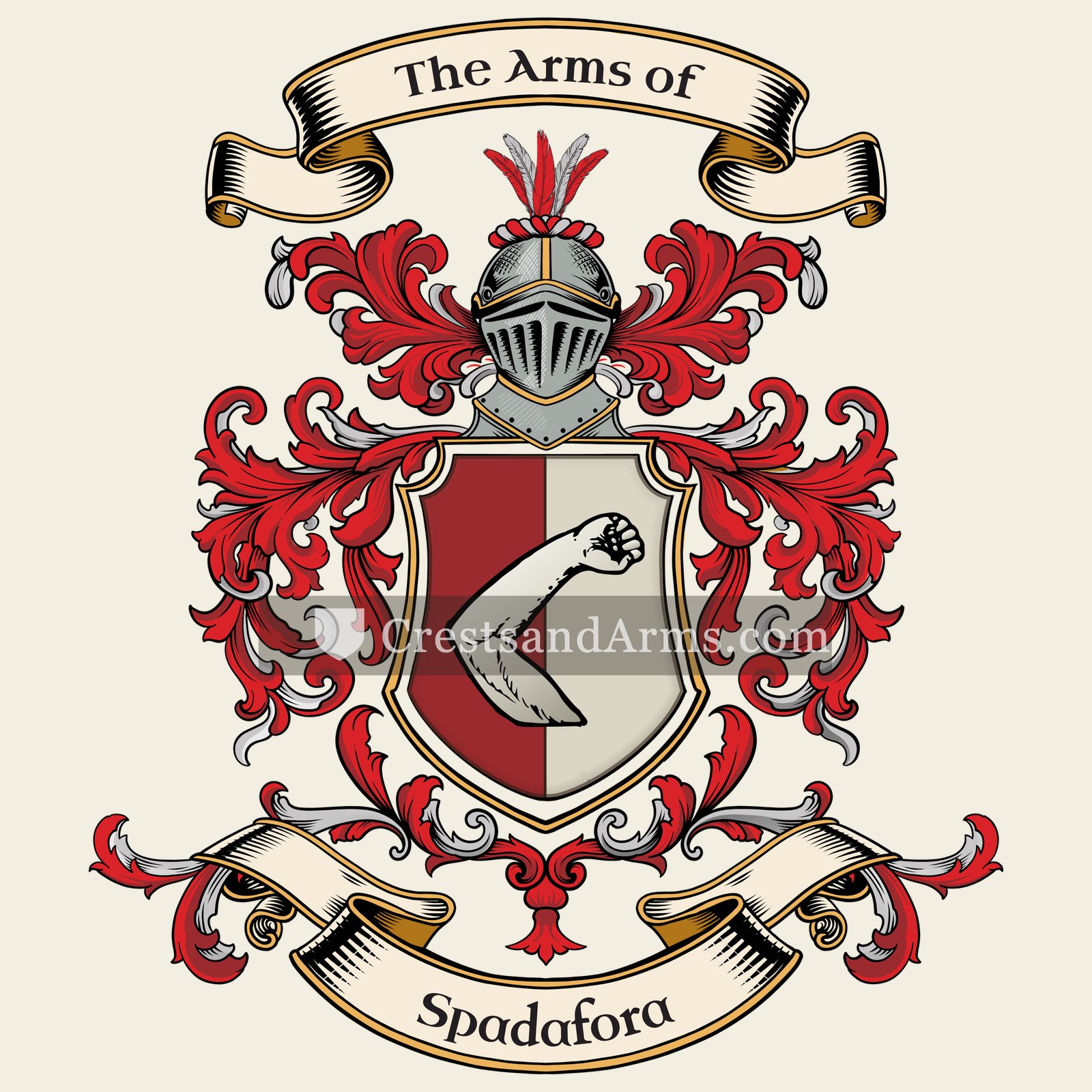The Spadafora coat of arms, drawn from the recorded blazon