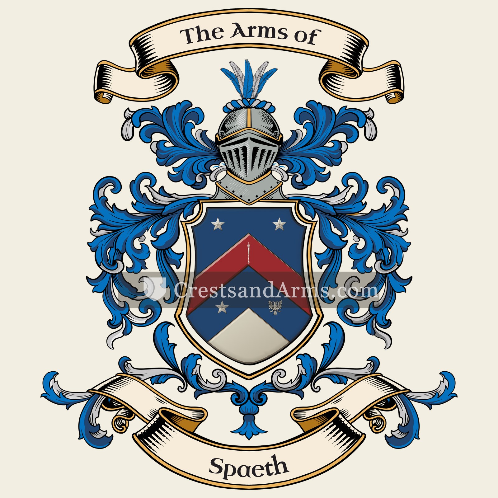 The Spaeth coat of arms, drawn from the recorded blazon