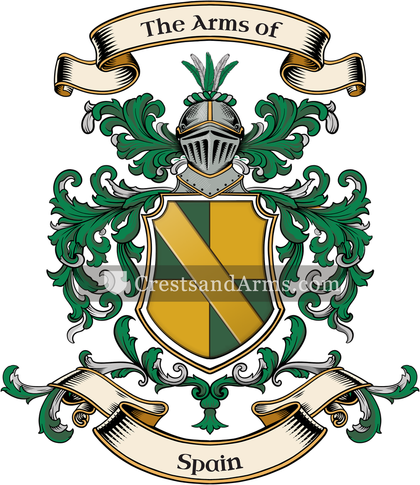 The Spain coat of arms, drawn from the recorded blazon