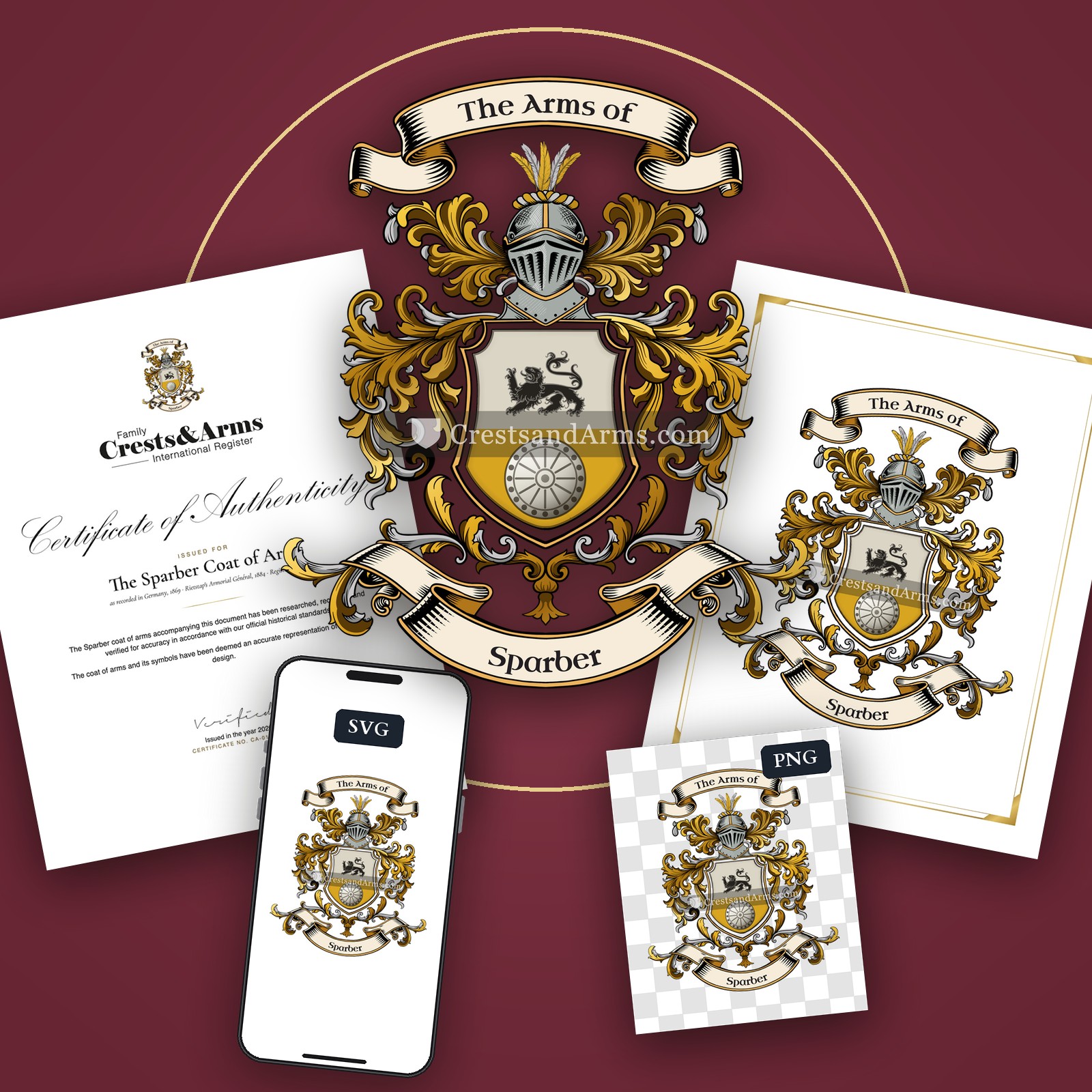 The Sparber arms on the coat of arms — digital pack