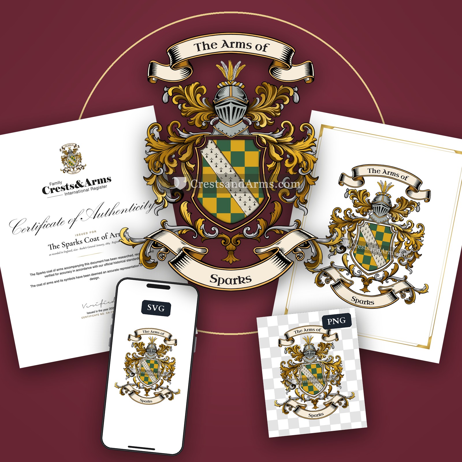 The Sparks arms on the coat of arms — digital pack
