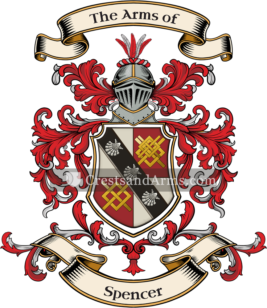 The Spencer coat of arms, drawn from the recorded blazon