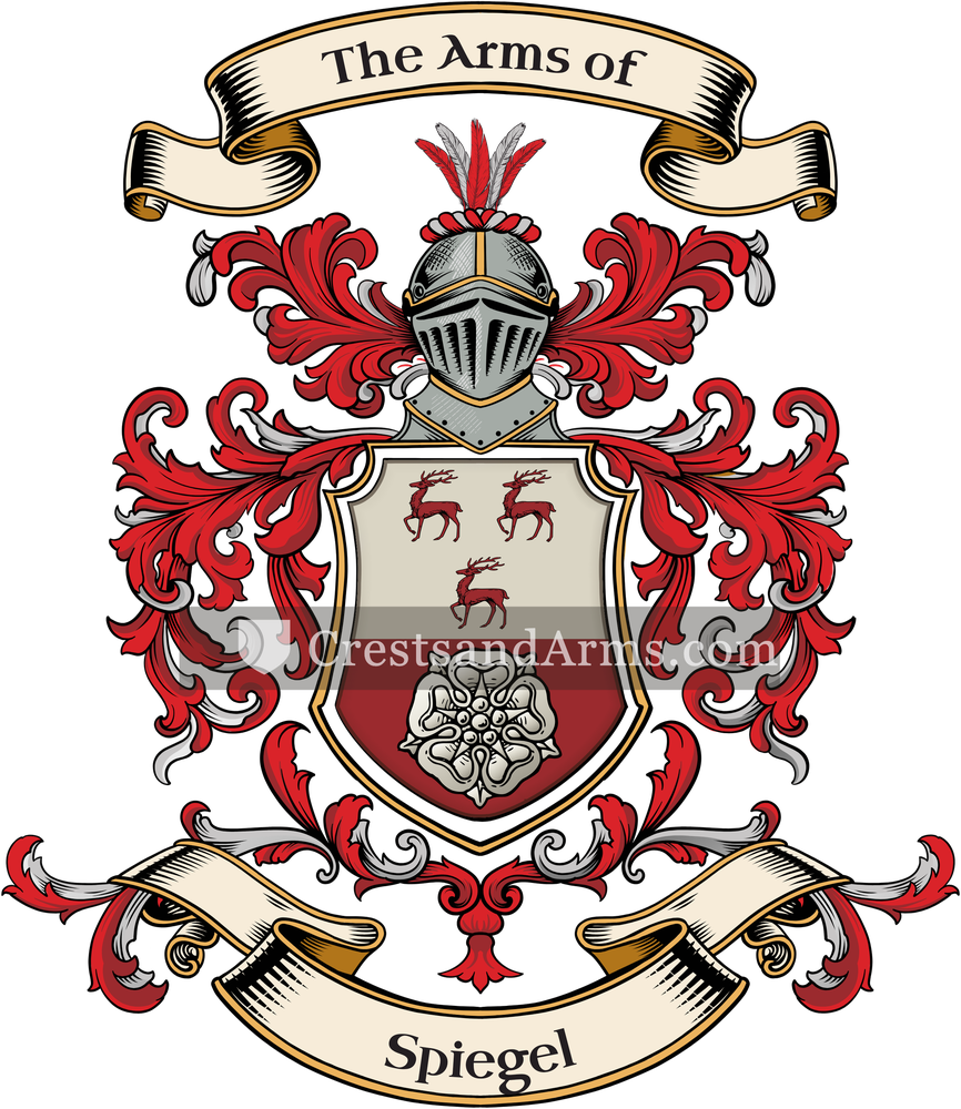 The Spiegel coat of arms, drawn from the recorded blazon