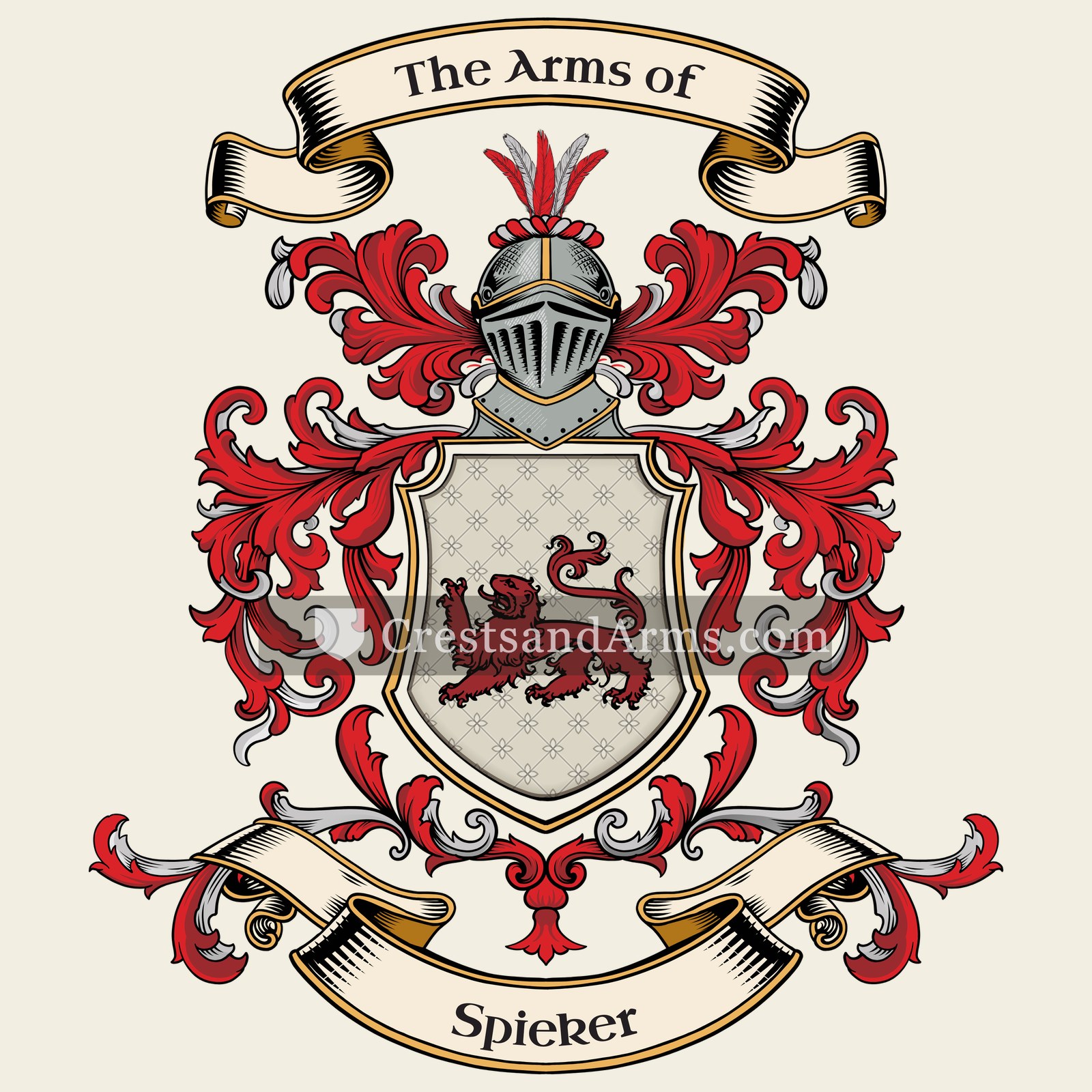 The Spieker coat of arms, drawn from the recorded blazon