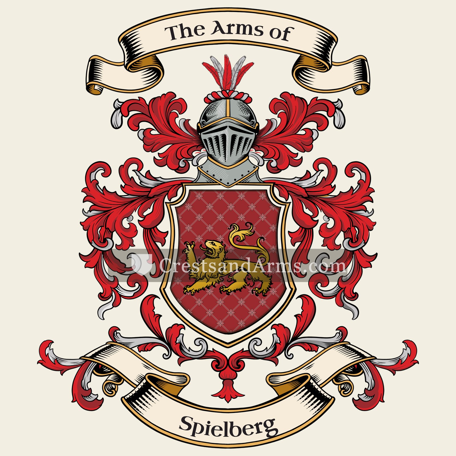 The Spielberg coat of arms, drawn from the recorded blazon