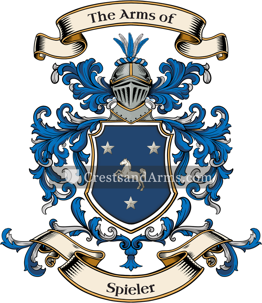 The Spieler coat of arms, drawn from the recorded blazon