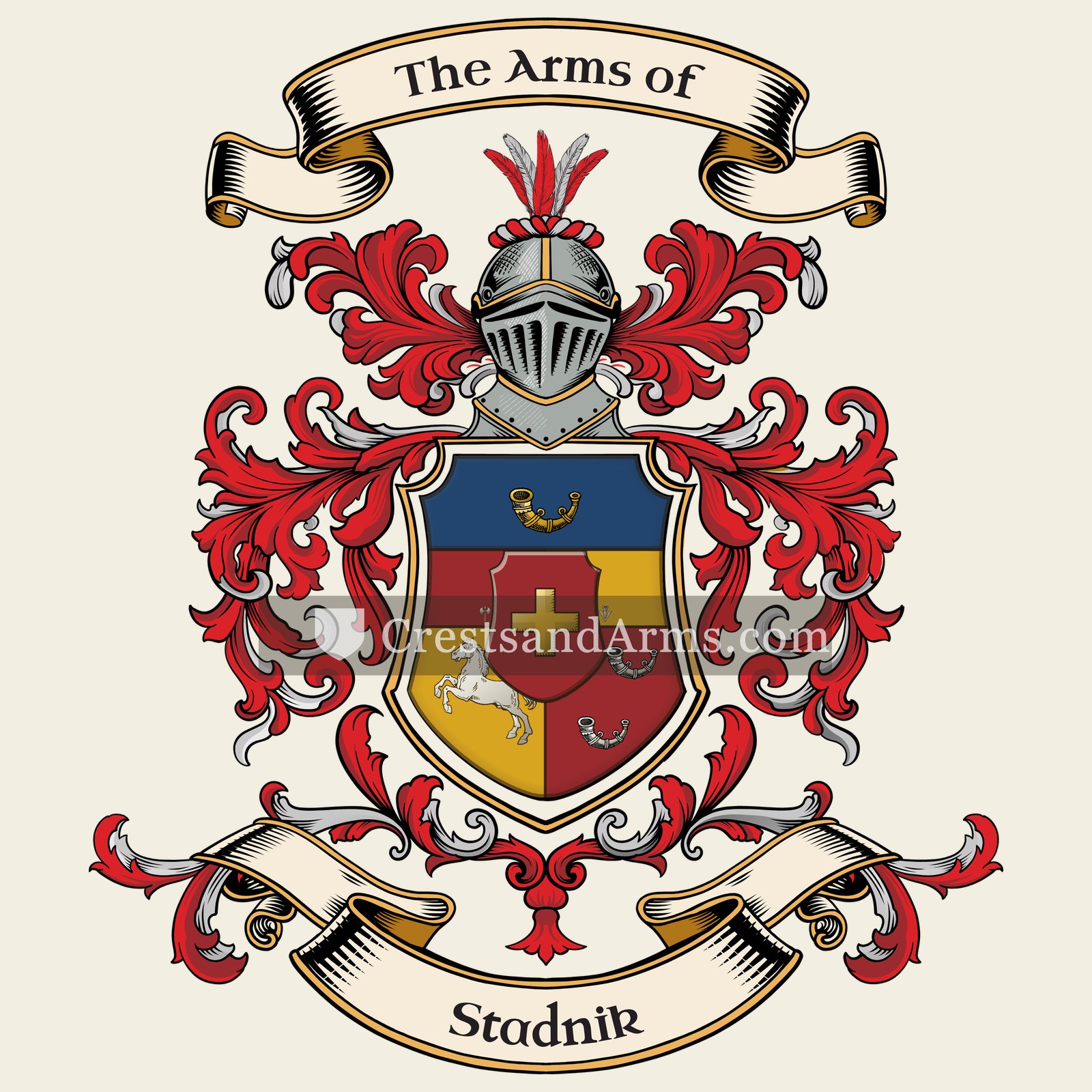 The Stadnik coat of arms, drawn from the recorded blazon