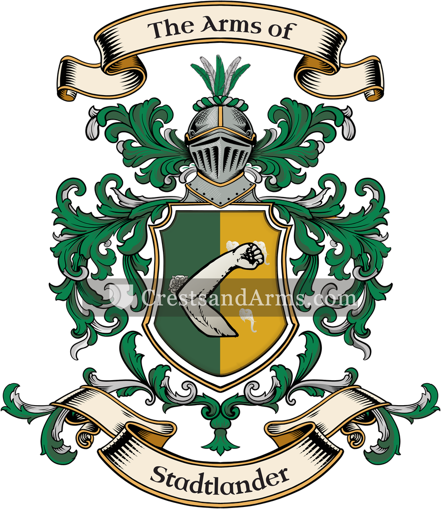 The Stadtlander coat of arms, drawn from the recorded blazon
