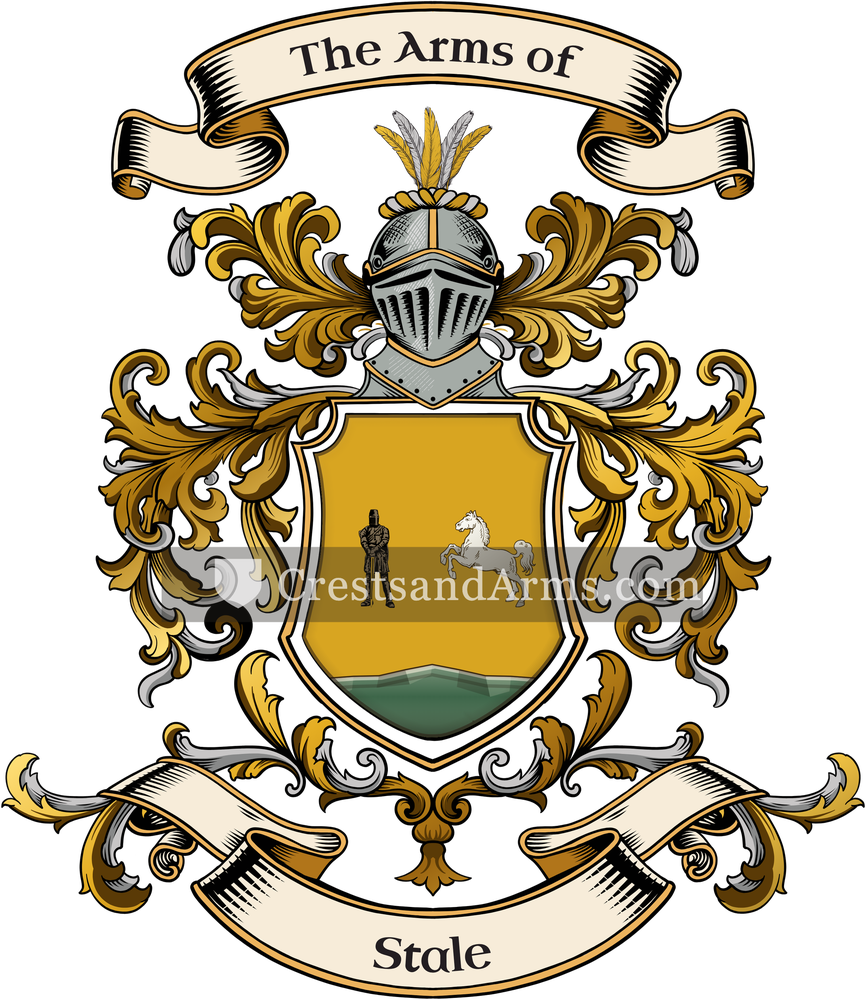 The Stale coat of arms, drawn from the recorded blazon