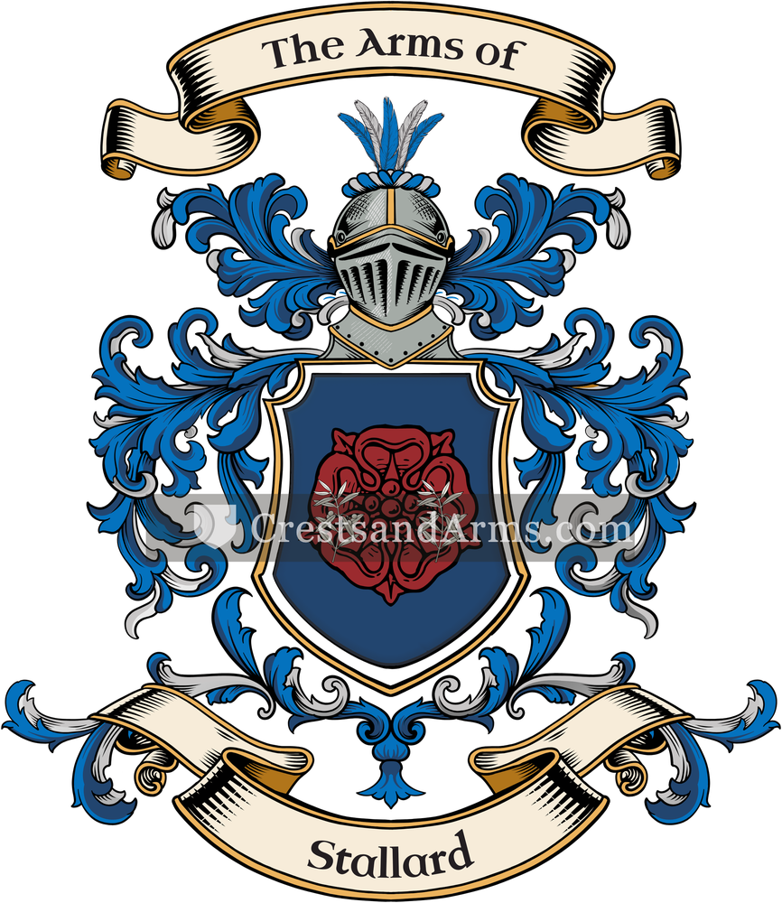 The Stallard coat of arms, drawn from the recorded blazon