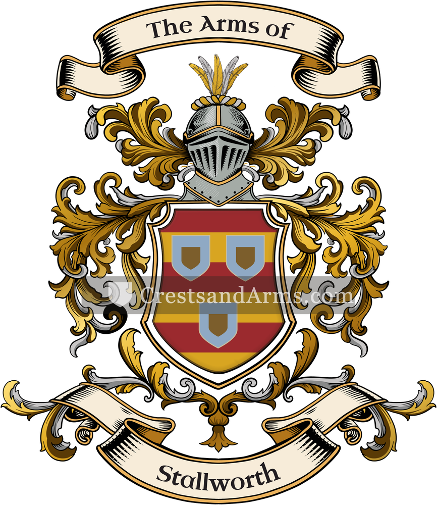 The Stallworth coat of arms, drawn from the recorded blazon