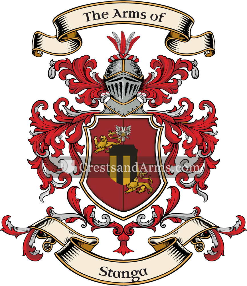 The Stanga coat of arms, drawn from the recorded blazon
