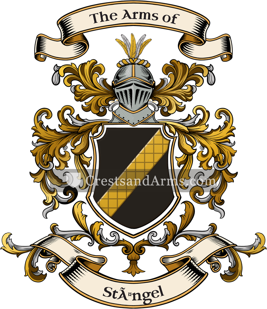 The Stängel coat of arms, drawn from the recorded blazon