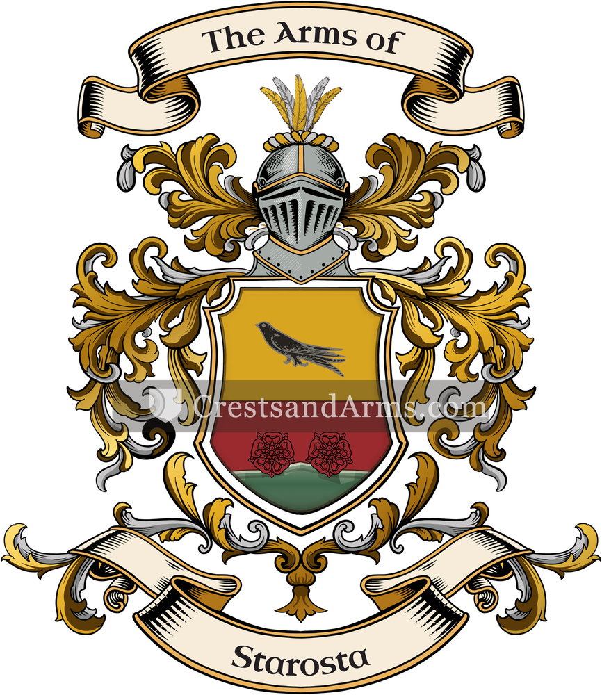 The Starosta coat of arms, drawn from the recorded blazon