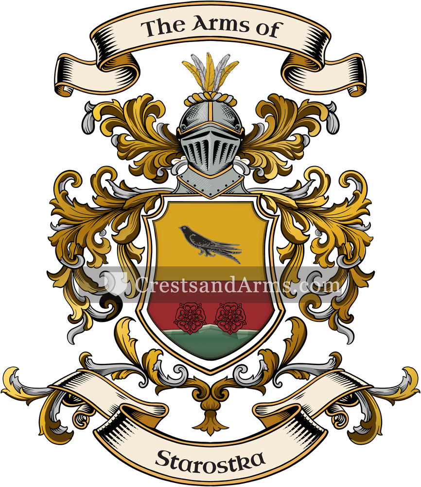 The Starostka coat of arms, drawn from the recorded blazon