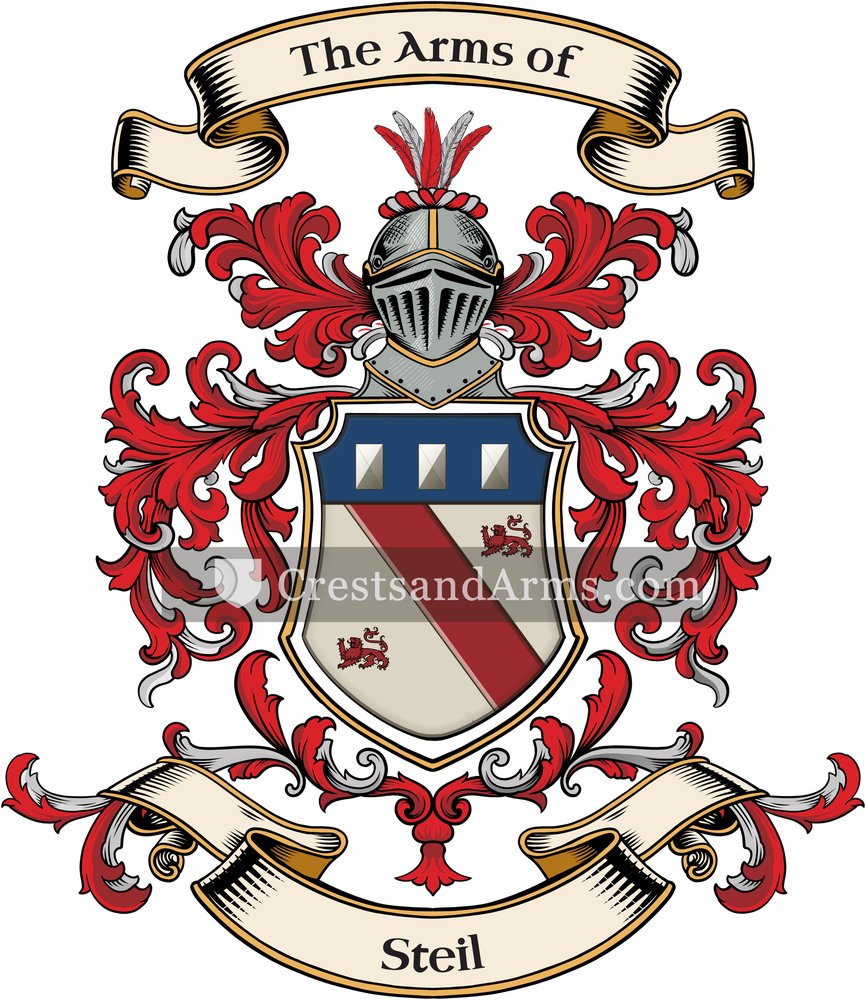 The Steil coat of arms, drawn from the recorded blazon