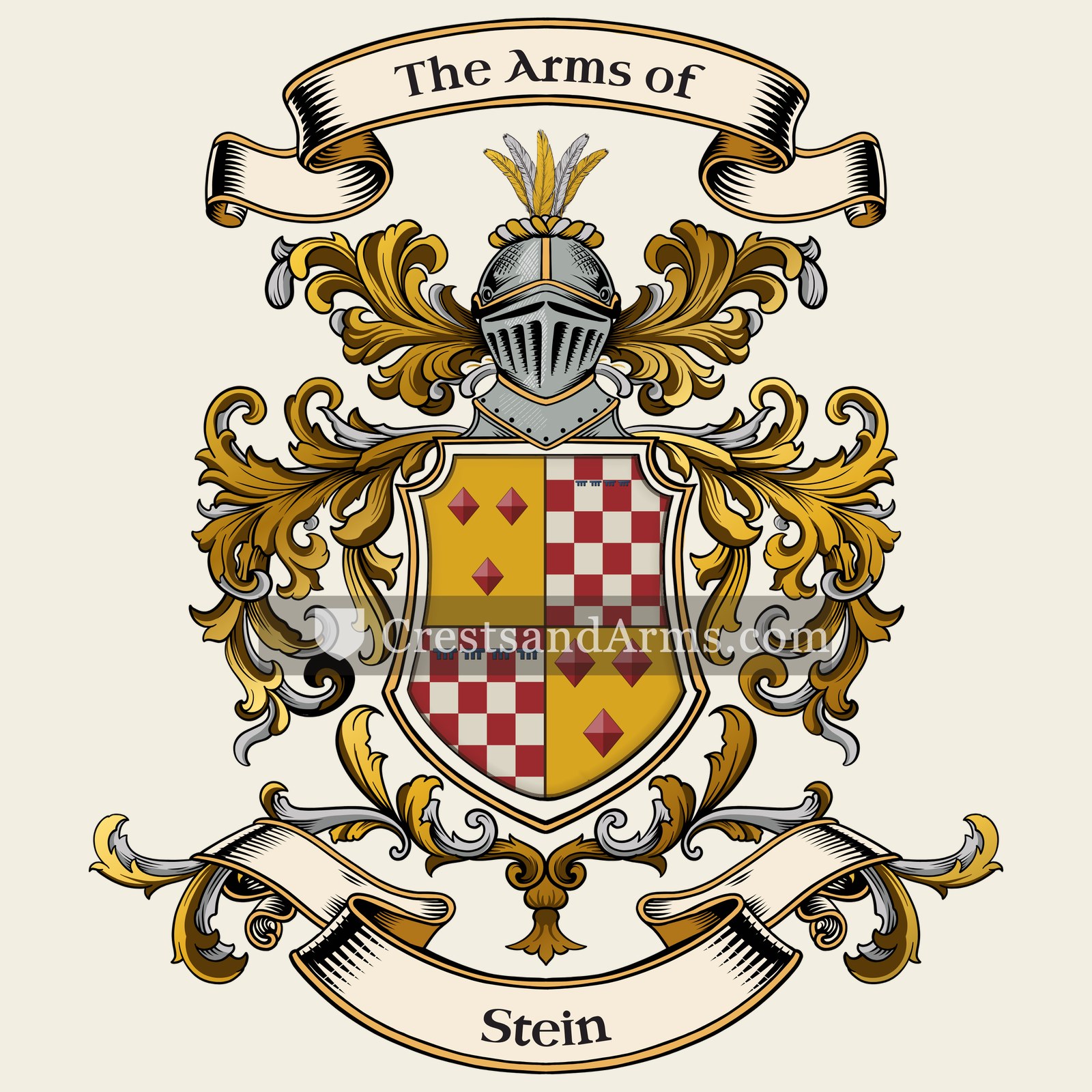 The Stein coat of arms, drawn from the recorded blazon