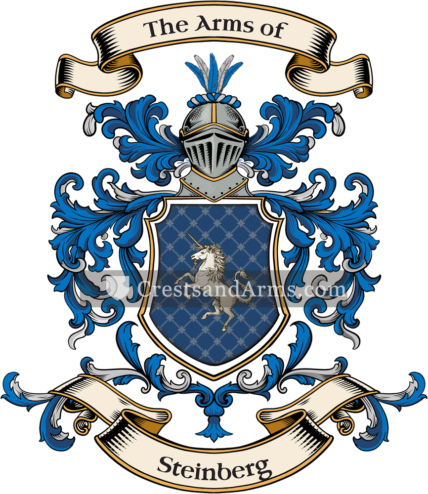 The Steinberg coat of arms, drawn from the recorded blazon