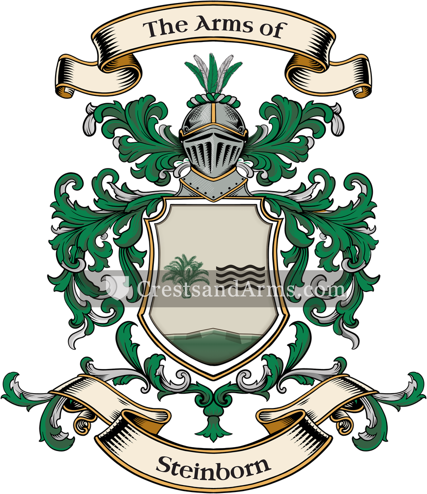 The Steinborn coat of arms, drawn from the recorded blazon