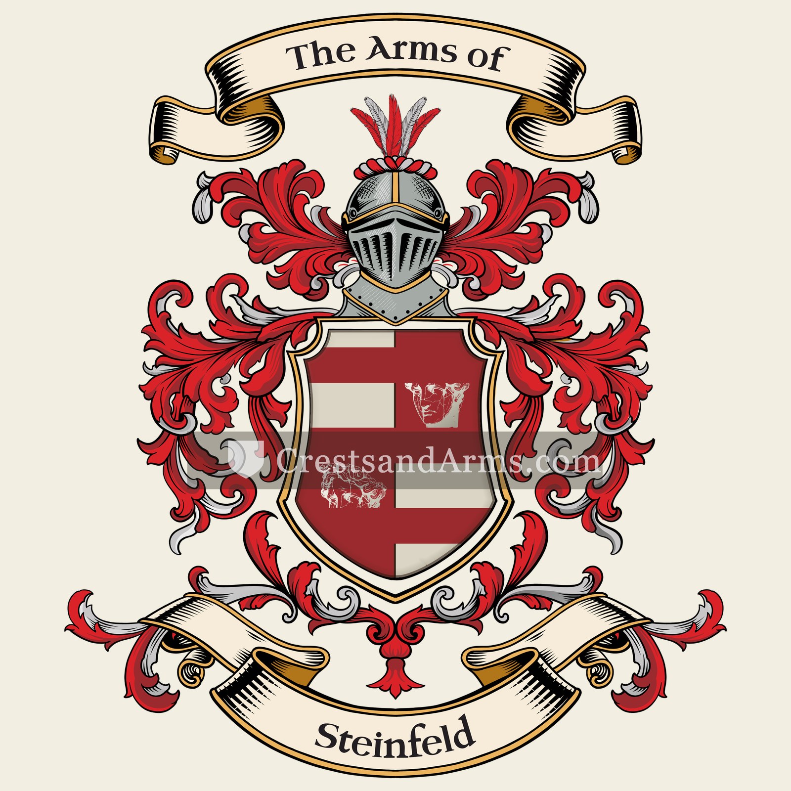 The Steinfeld coat of arms, drawn from the recorded blazon